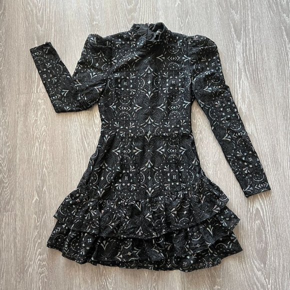 Yumi Kim Size XS Robyn Lace Mini Dress Black - Picture 2 of 15